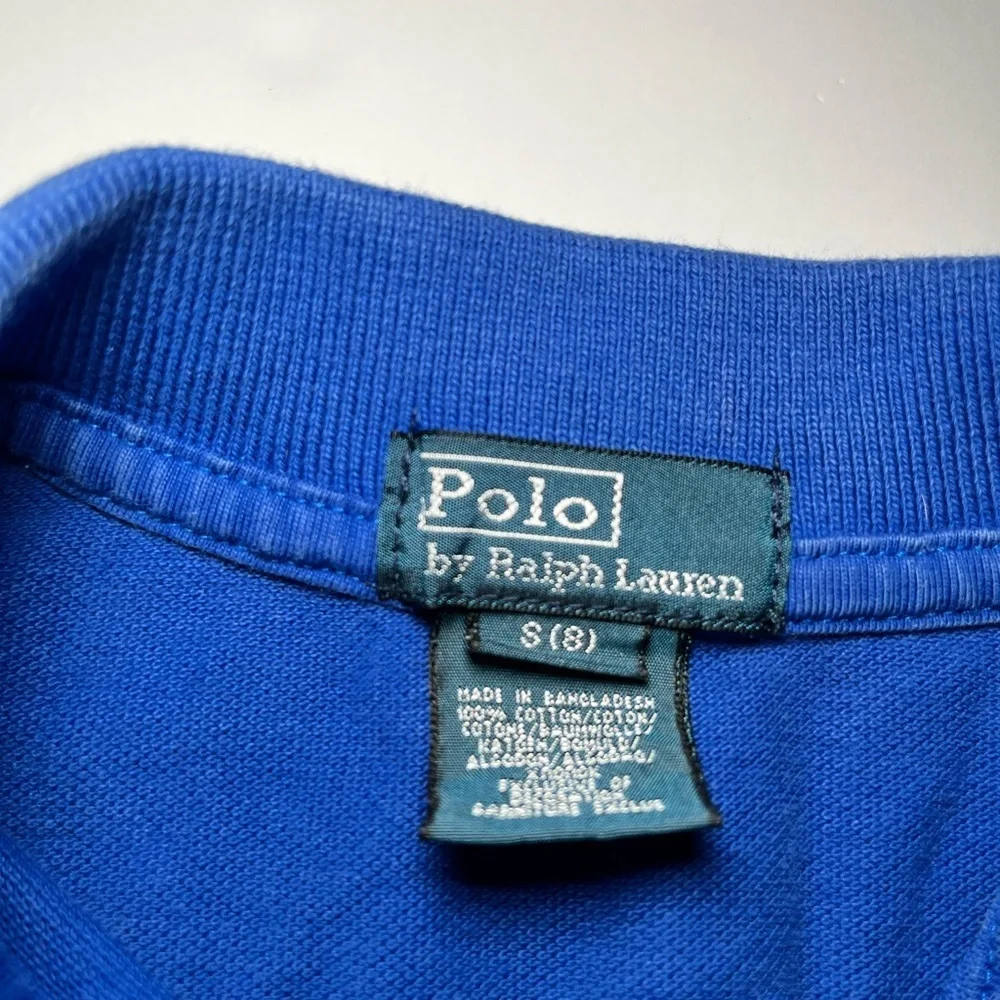 Ralph Lauren Blue Polo with Orange Pony Embroidery Boys sz 8